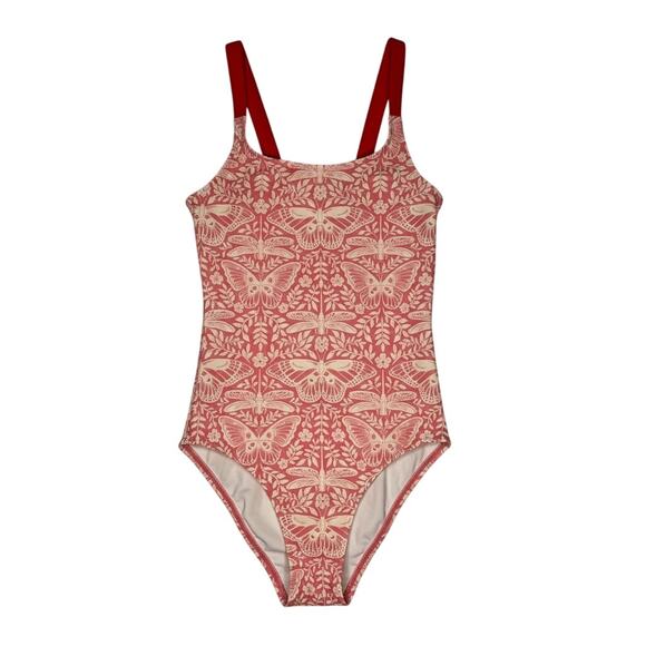 Boden Girls Pink Dragonfly Butterfly Bathing Suit One Piece Size 9-10 - Picture 1 of 6